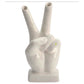 White Ceramic Two Fingers Vase