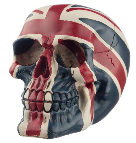 Union Jack skull ornament