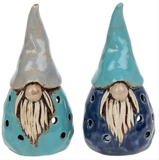 Village Pottery gonks tealight holder in navy or blue