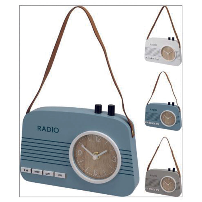 Mantel clock - Wooden vintage radio