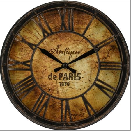 Wall Clock - Rustic Antique style Cogs 21cm