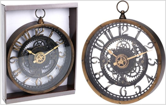 Wall Clock - Antique style Cogs 36cm