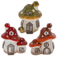 Woodland Mushroom Double House Tealight Holder Lg