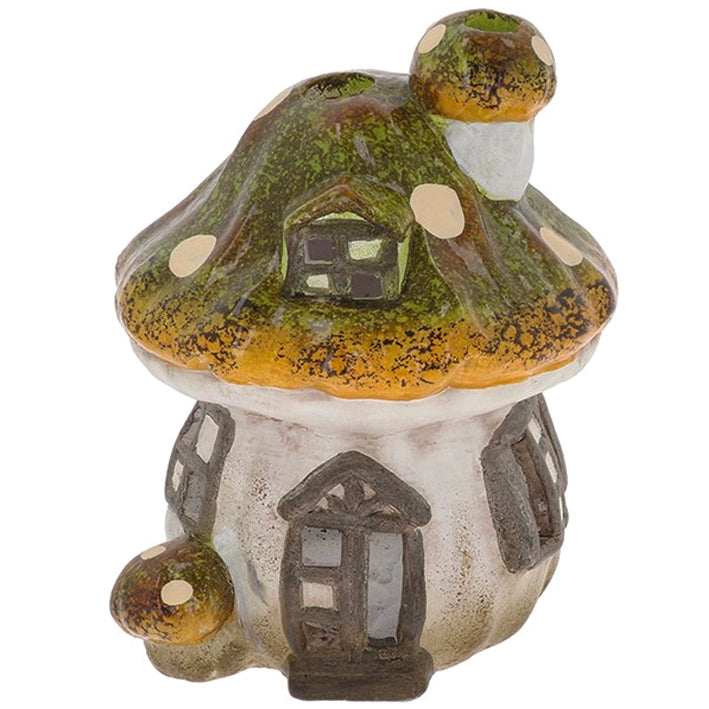 Woodland Mushroom Double House Tealight Holder Lg