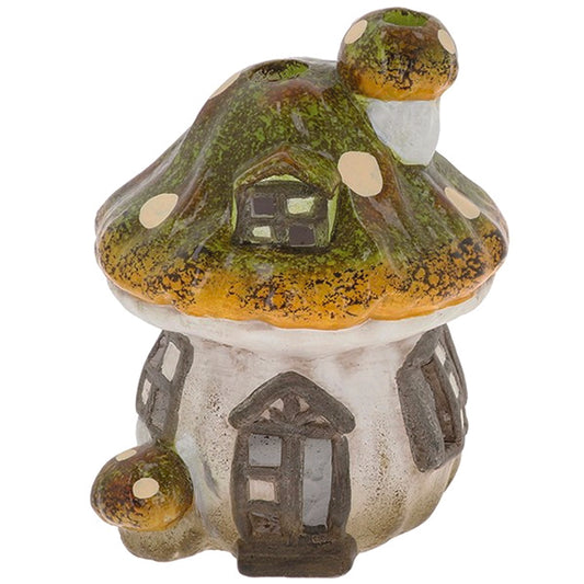Woodland Mushroom Double House Tealight Holder Lg