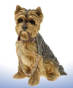 Yorkshire Terrier Dog with lead Ornament