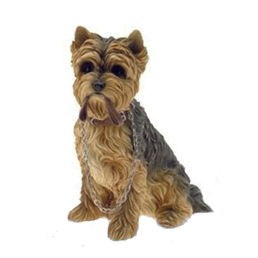 Yorkshire Terrier Dog with lead Ornament