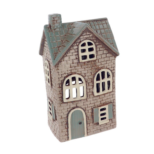 Village Pottery Brick House Grey Tealight.