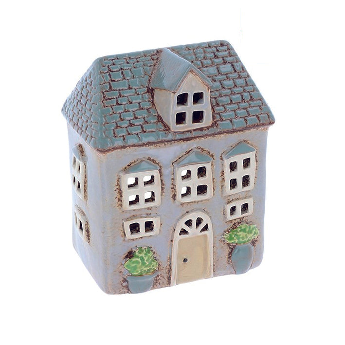 Village Pottery Garden House Light Grey Tealight