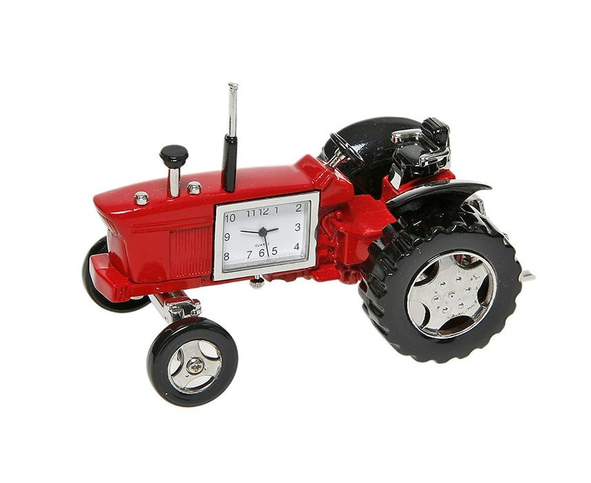 Miniature Clock - Red Old Tractor Clock