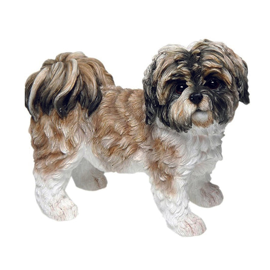 Shih Tzu, Brown and White, standing Dog Ornament