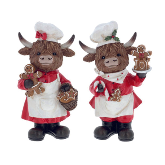 Christmas Highland Coo Gingerbread Chefs