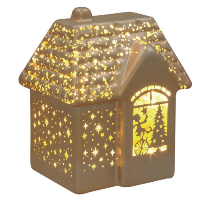Christmas LED Lit Gold House