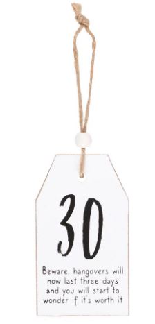 Mini wooden sign - 30 Milestone birthday