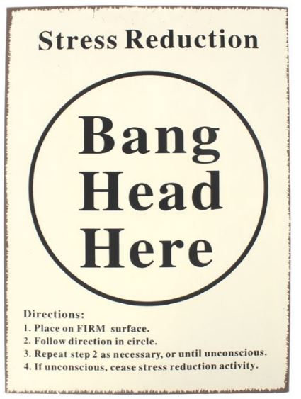 Large metal sign - Bang Head Here