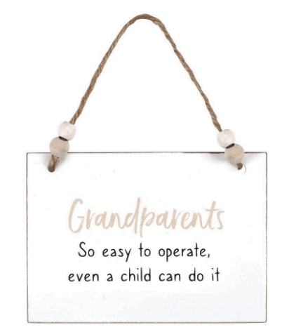 Mini wooden sign - Grandparents, easy to operate