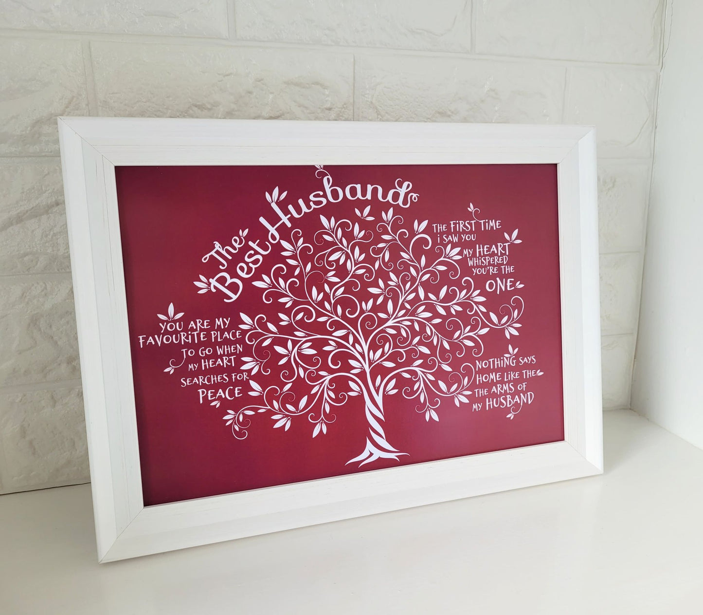 Framed Print.  Tree of Life - Best Husband