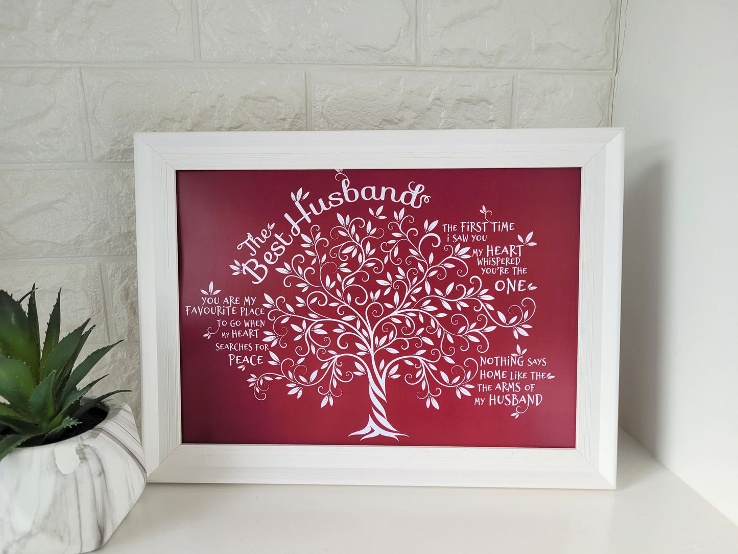 Framed Print.  Tree of Life - Best Husband