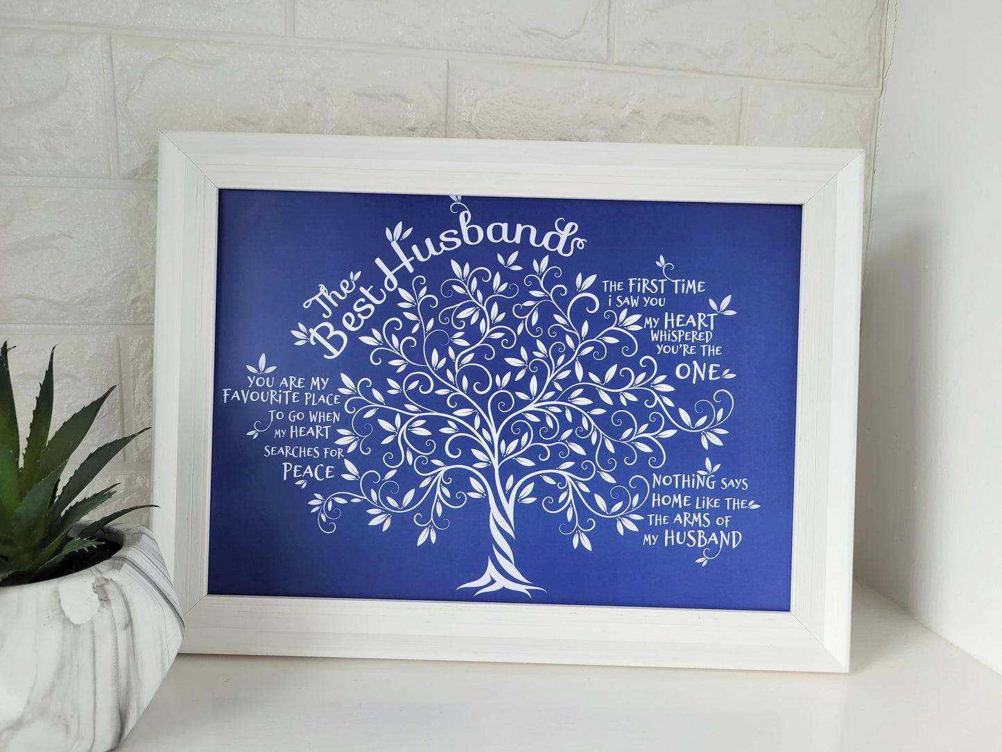 Framed Print.  Tree of Life - Best Husband