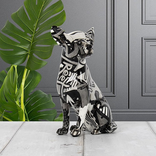 Monochrome Chihuahua sitting