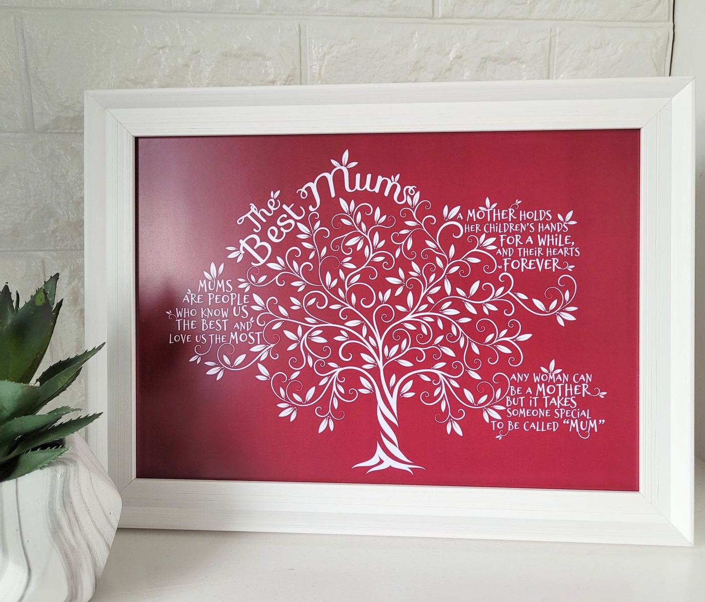 Framed Print.  Tree of Life - Best Mum