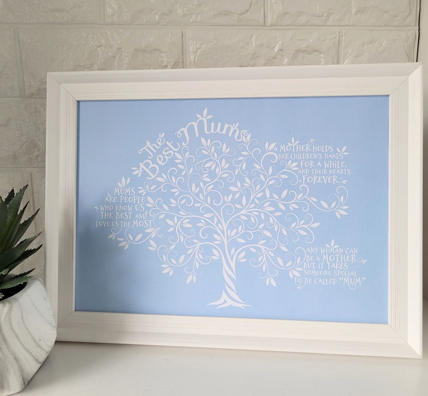 Framed Print.  Tree of Life - Best Mum