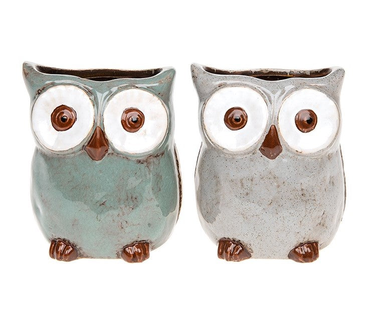 Village Pottery owl planter - medium