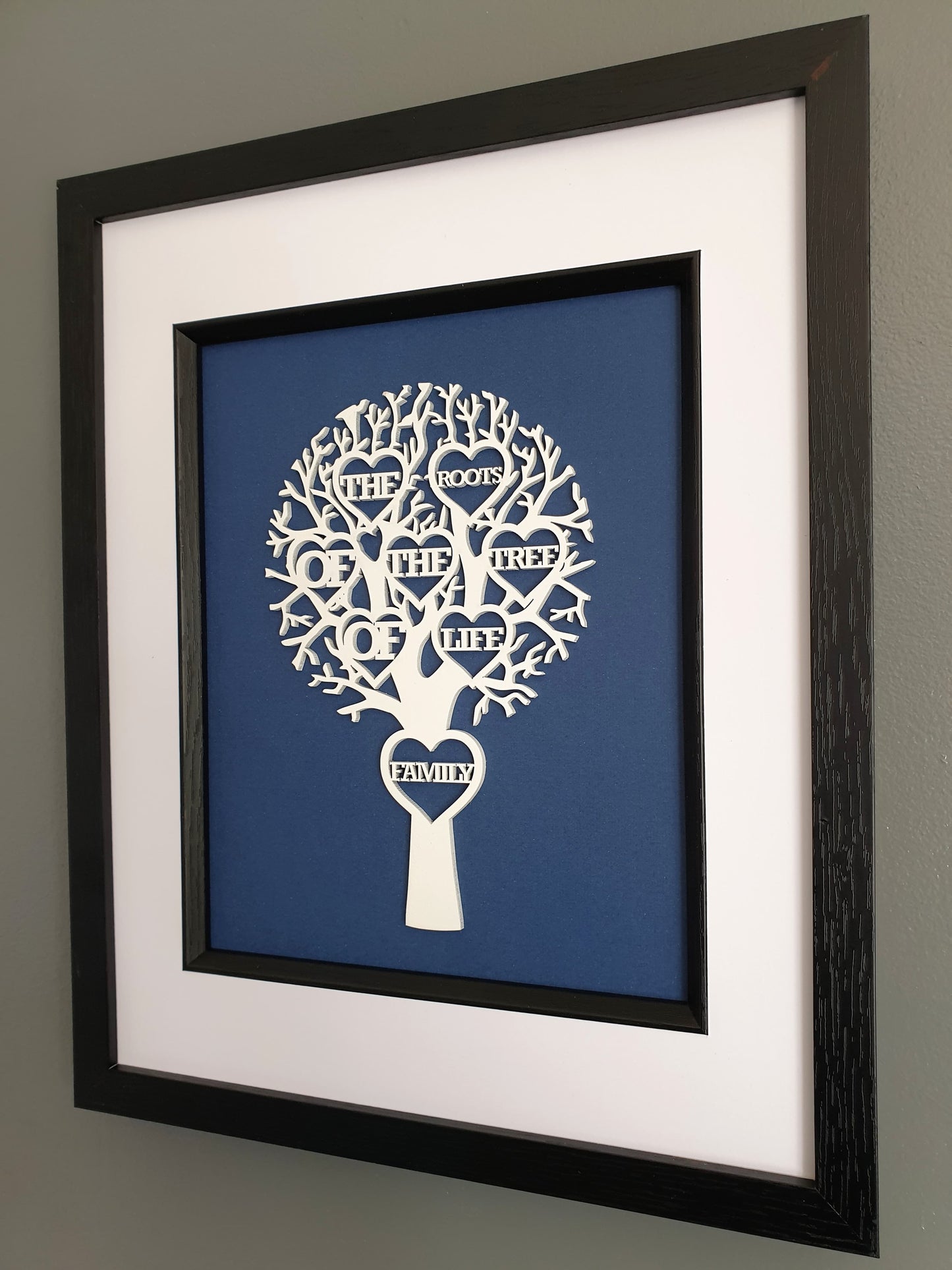 Framed Laser Cut Tree - Family, The Roots Of The Tree Of Life