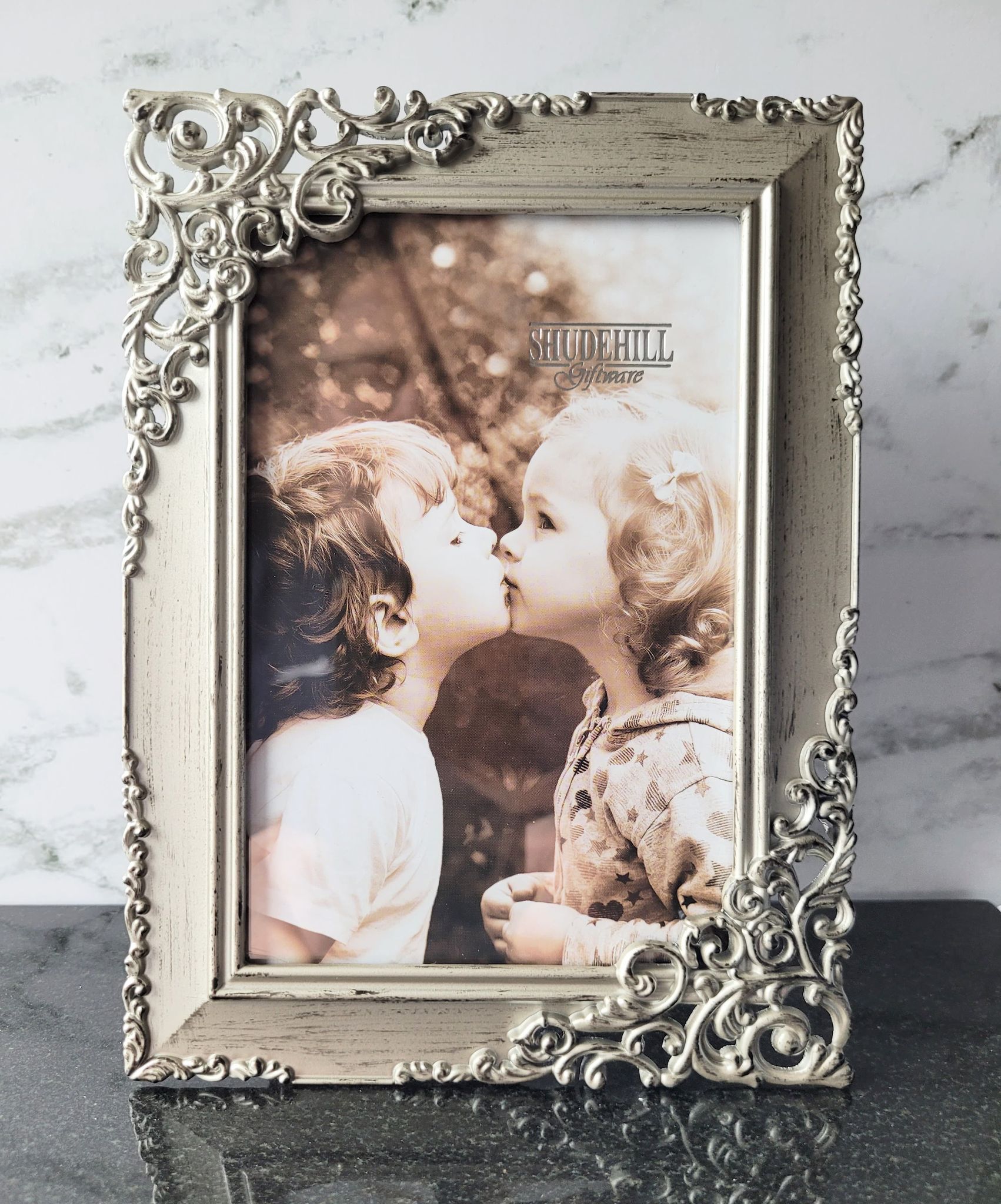 Photo Frame. Rustic Steel Lace Rectangular – PictureMyPast