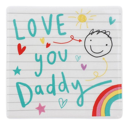 School Book coaster - Love You Daddy