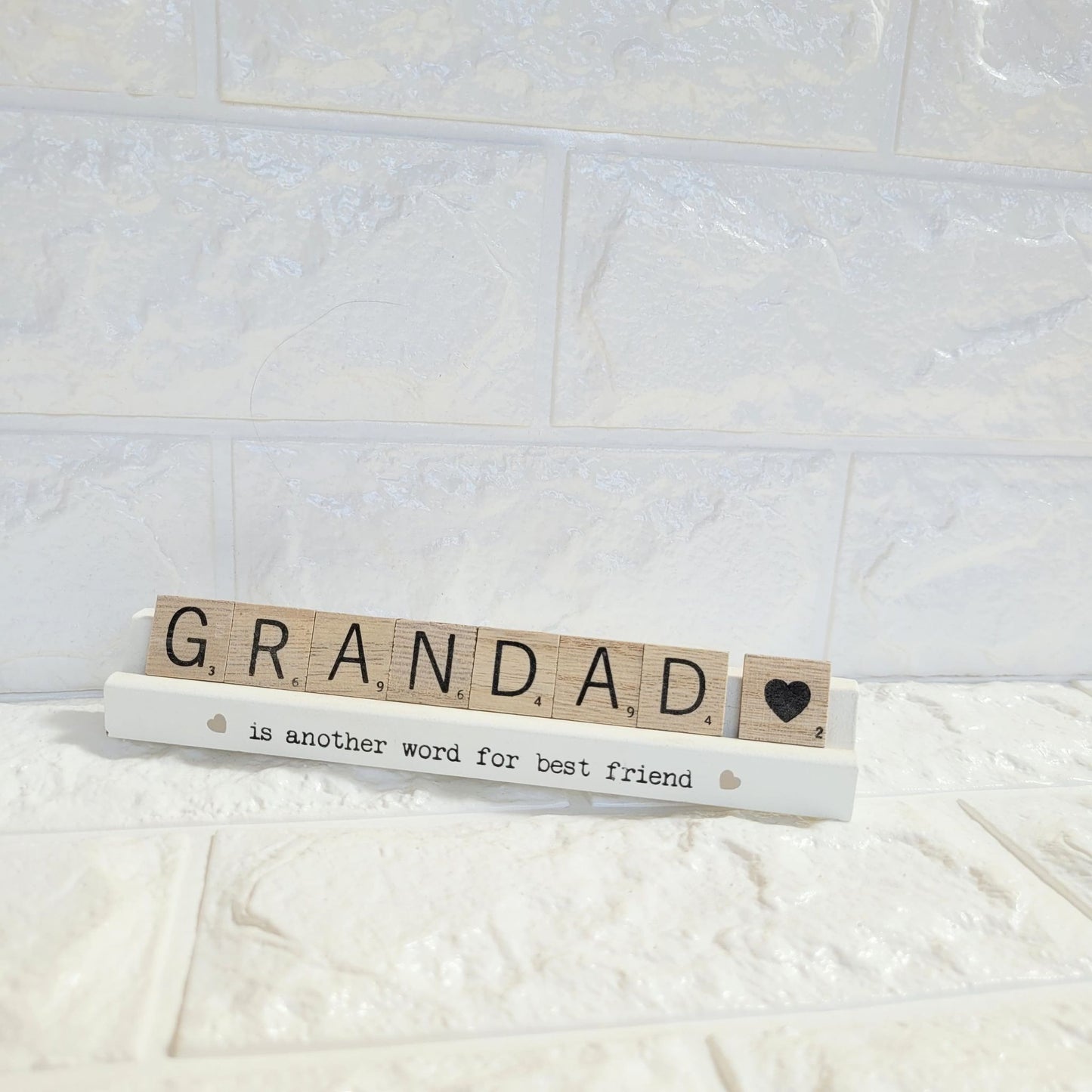 Scrabble stick plaque.  I LOVE GRANDAD