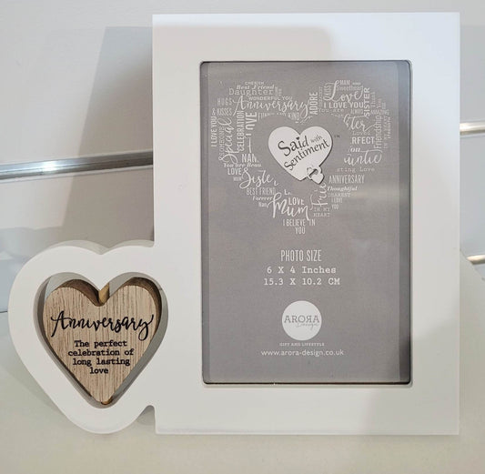 Said with Sentiment Photo frame. ANNIVERSARY.  The perfect celebration of long lasting love