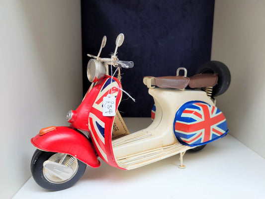 Vintage metal Union Jack scooter Ornament