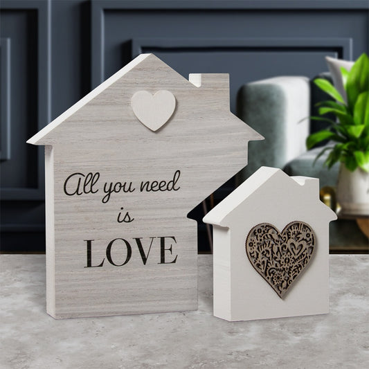 Jigsaw House Plaque.   All you need is LOVE