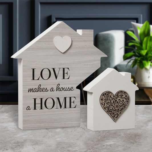 Jigsaw House Plaque.  Love makes a house a home